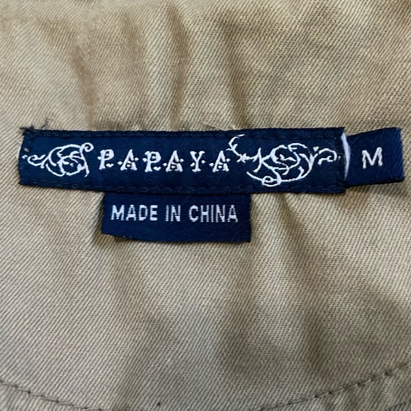 PAPAYA tan embroidered jacket.  M - Picture 9 of 9